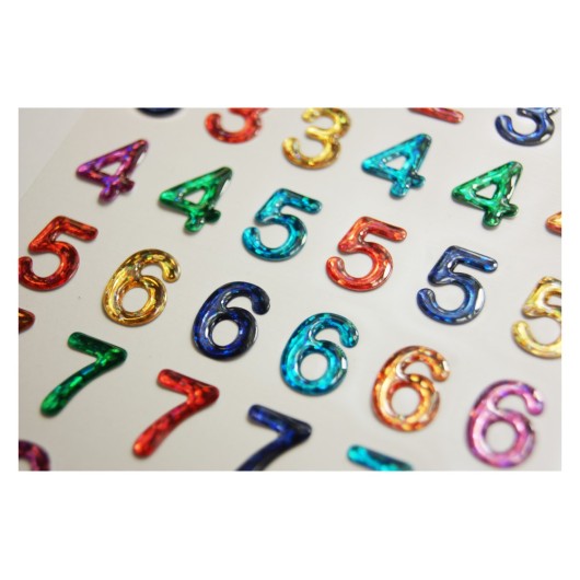 STICKERS TWEENY FOAMY NUMÉROS BRILLANTS