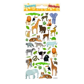STICKERS TWEENY FOAMY ANIMAUX AFRIQUE