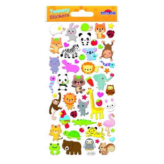 STICKERS TWEENY FOAMY ANIMAUX