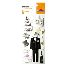 STICKERS SCENY SCRAP & DÉCO MARIAGE LUI RELIEF