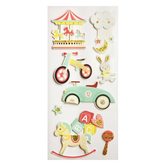 STICKERS SCENY SCRAP & DÉCO MANÈGE RELIEF