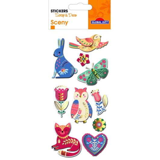 STICKERS SCENY SCRAP & DÉCO ANIMAUX