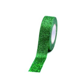 RUBAN FUNTAPE MASKING TAPE DÉCO PAILLETTES VERT FORÊT