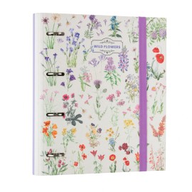 CLASSEUR 4 ANNEAUX  WILD FLOWERS