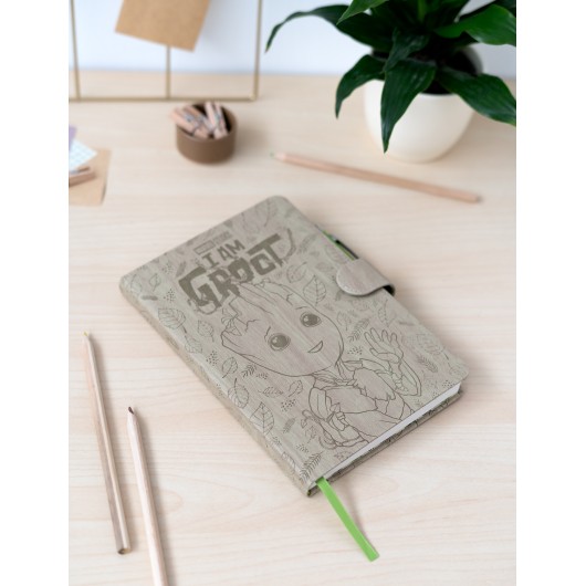 CARNET PREMIUM A5 AVEC STYLO PROJECTEUR MARVEL GROOT