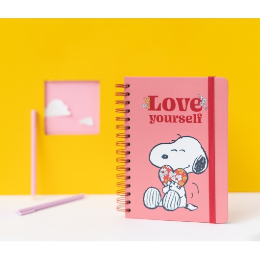 CARNET COUVERTURE RIGIDE A5 SNOOPY LOVE YOURSELF