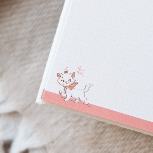 CAHIER PREMIUM A5 COUVERTURE EN PELUCHE DISNEY LES BONJOUR MARIE