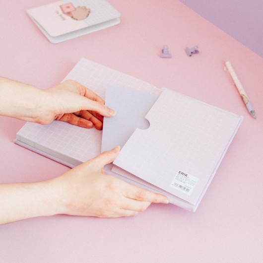 CAHIER PREMIUM A5 COUVERTURE EN PELUCHE PUSHEEN MOMENTS