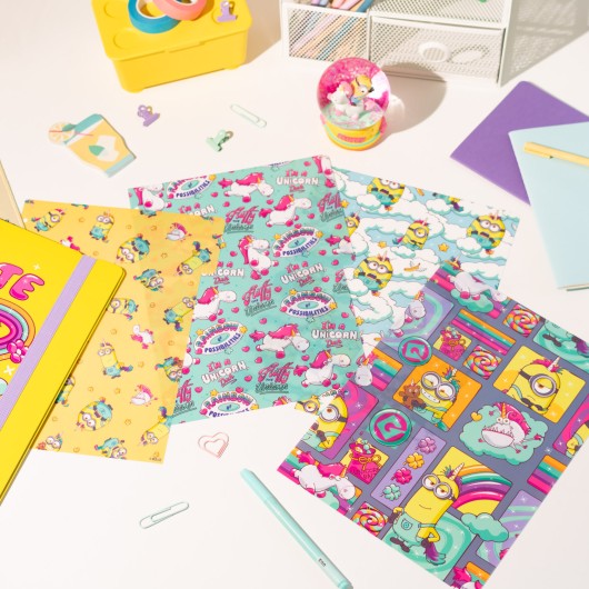 CLASSEUR 4 ANNEAUX POLYPROPYLÈNE LES MINIONS