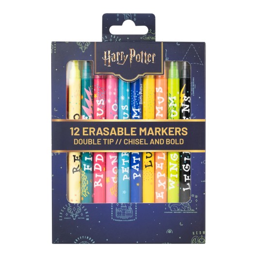 SET DE 12 FEUTRES EFFAÇABLES HARRY POTTER SORTILEGES