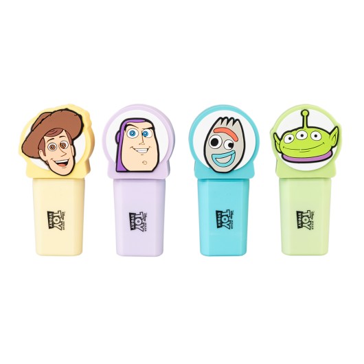 SET DE 4 SURLIGNEURS AVEC TOPPER DISNEY PIXAR TOY STORY