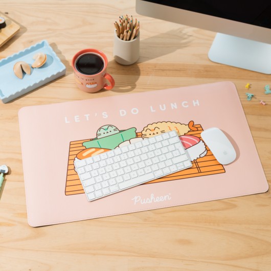 TAPIS DE SOURIS EN SIMILI CUIR (PU) PUSHEEN SUSHI ROLL
