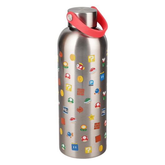 BOUTEILLE EN ALUMINIUM AVEC ANSE SUPER MARIO
