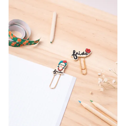 CLIPS CON TOPPER FRIDA KAHLO