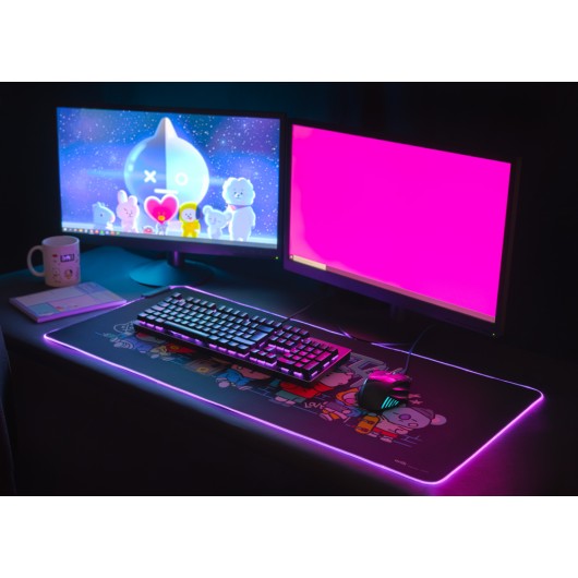 ALFOMBRILLA RATON XXL CON LUZ LED BT21