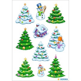 PEGATINAS DECOR PAISAJE INVERNAL NAVIDAD