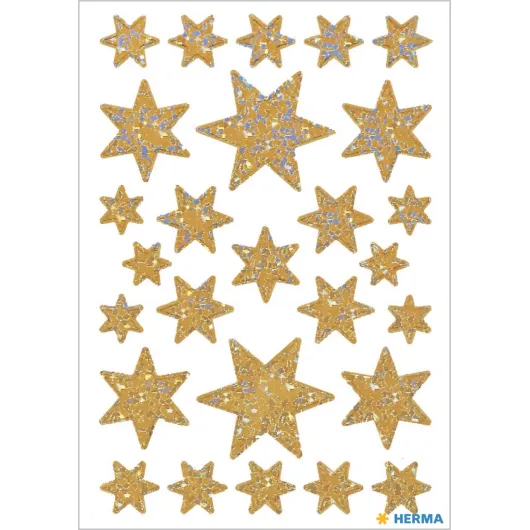 PEGATINAS DECOR ESTRELLAS DORADAS REFLECTANTES
