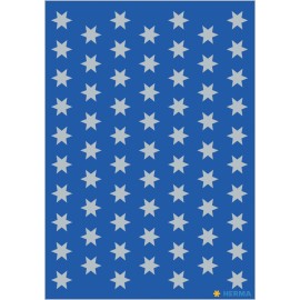 PEGATINAS DECOR ESTRELLAS AZUL Y PLATEADO 8 mm