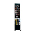 EXPOSITOR POSTER TOTEM 10 REFS NEGRO ALTO 1,60