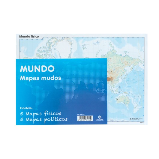 PACK 10 MAPAS MUDOS PT MUNDO POLITICO FISICO
