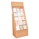 EXPOSITOR CARTON ETIQUETAS 15 GANCHOS KRAFT