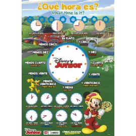 LAMINA EDUCATIVA QUE HORA ES? ESPAÑOL/INGLES