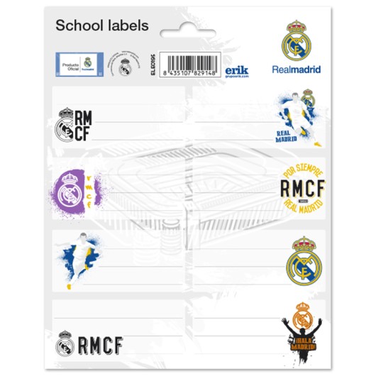 ETIQUETAS ADHESIVAS REAL MADRID