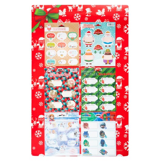 EXPOSITOR ETIQUETAS 6 GANCHOS NAVIDAD