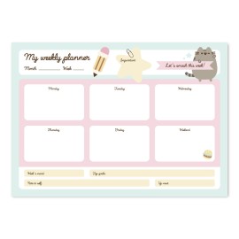 BLOC PLANIFICADOR SEMANAL A4 PUSHEEN FOODIE COLLECTION