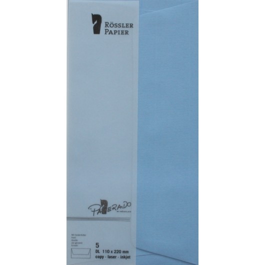 SOBRE DL AMERICANO PAPERADO 5 UNIDADES AZUL