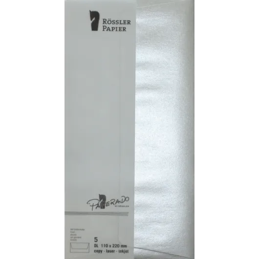 SOBRE DL AMERICANO PAPERADO 5 UNIDADES PLATA