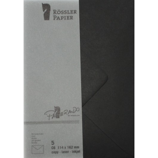 SOBRE C6 MINISTRO PAPERADO 5 UNIDADES NEGRO