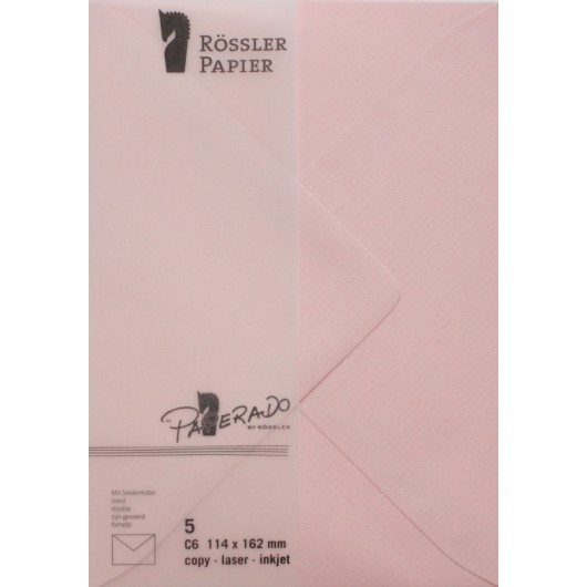 SOBRE C6 MINISTRO PAPERADO 5 UNIDADES ROSA