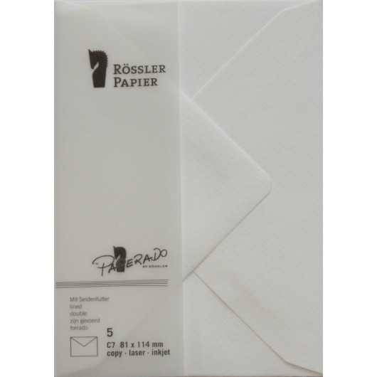 SOBRE C7 PAPERADO 5 UNIDADES BLANCO