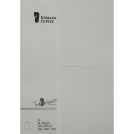 TARJETA A6 PAPERADO 5 UNIDADES GRIS PERLA
