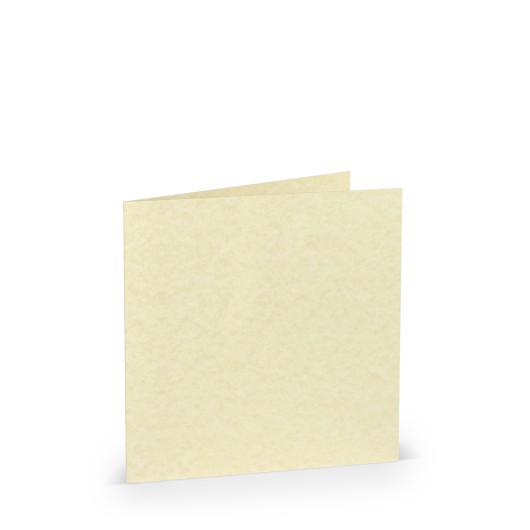 TARJETA DOBLE 157X157 COLORETTI 5 UNIDADES PERGAMINO CREMA