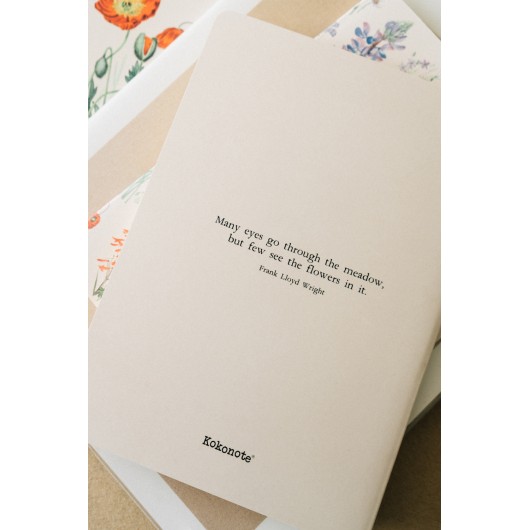 PACK 3 CUADERNOS A5 BOTANICAL WILD FLOWERS KOKONOTE