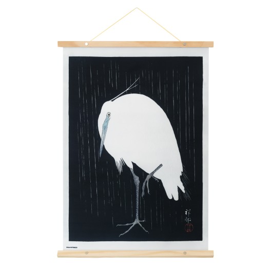 BANDEROLA DE MADERA EGRET IN THE RAIN KOKONOTE