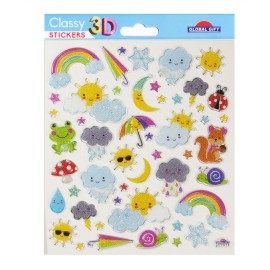 PEGATINAS CLASSY 3D CLIMA GLITTER