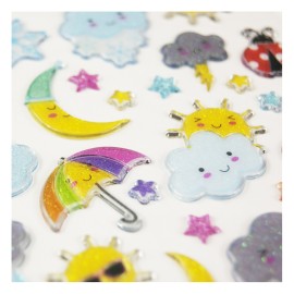 PEGATINAS CLASSY 3D CLIMA GLITTER 2