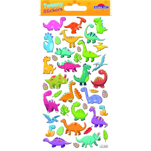 PEGATINAS TWEENY FOAMY DINOSAURIOS BRILLO