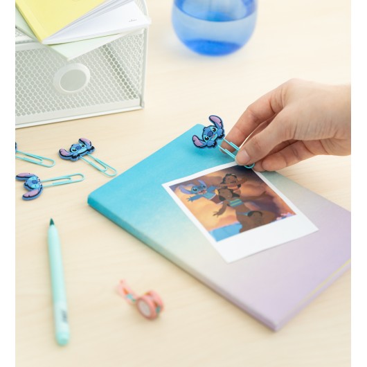 SET DE CLIPS CON TOPPER DISNEY STITCH TROPICAL