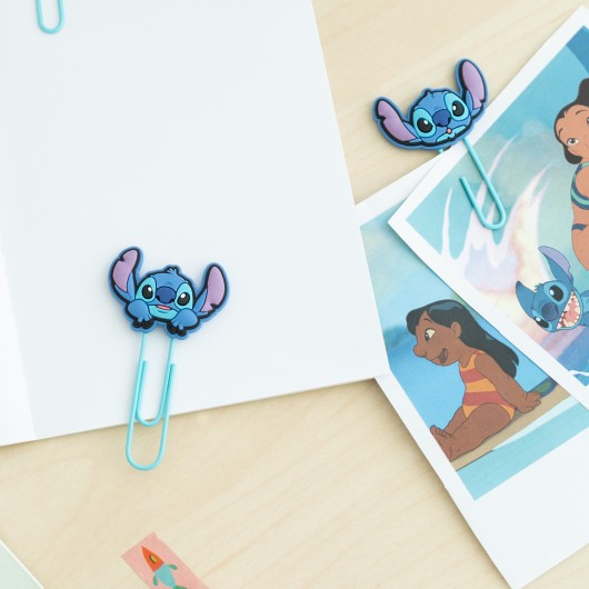 SET DE CLIPS CON TOPPER DISNEY STITCH TROPICAL