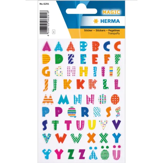 PEGATINAS MAGIC LETTERS TRANSPUFFY