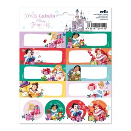 ETIQUETAS ADHESIVAS NAVIDAD DISNEY PRINCESS