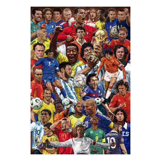 POSTER LEGENDARY FOOTBALLERS
