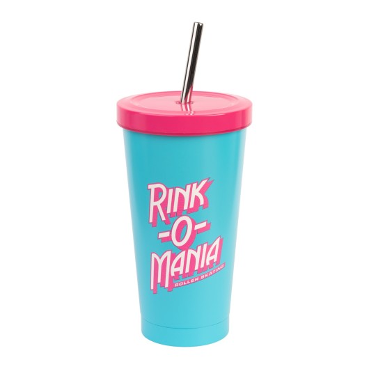 BICCHIERE IN ACCIAIO CON CANNUCCIA STRANGER THINGS - RINK-O-MANIA
