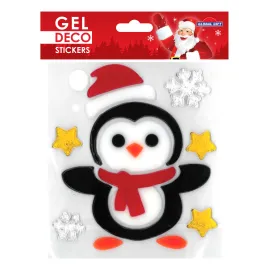 ADESIVI GEL DECO NATALE PINGUINO