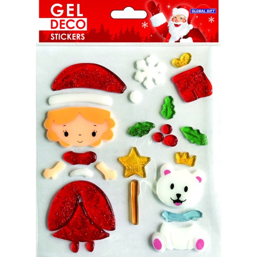 ADESIVI GEL DECO NATALE PRINCIPESSA