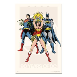 POSTER DC COMICS 90 ANNIVERSARIO